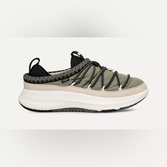 Mens UGG CA78 Tasman Sneaker Sport Shoe Green Black Slip On Collapsible Heel - Picture 2 of 7